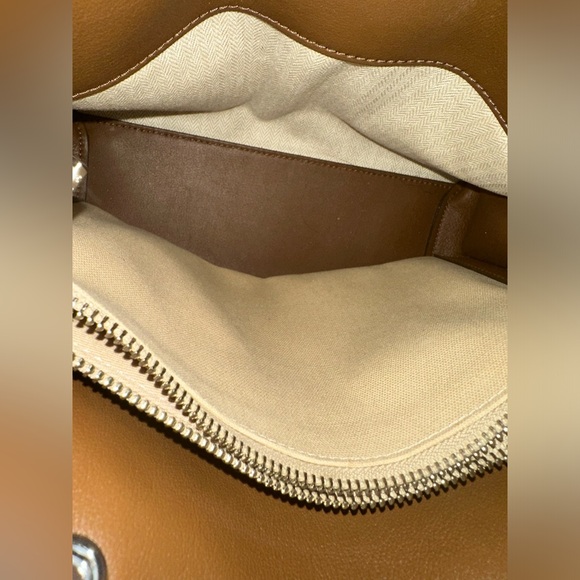 Rare Tory Burch Lee Radziwill Small Double Bag in Croc Embossed brown/shale - Picture 8 of 15